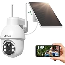 Amazon.co.jp: 【業界初・800万画素】ANRAN 防犯カメラ 屋外 ソーラー