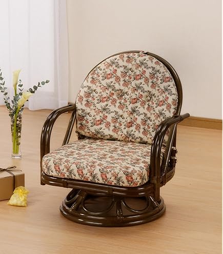 Amazon｜【今枝商店】籐 ラタン 回転座椅子 ラウンドチェア AMZS522B