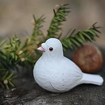 手彫り 置物 ハシビロコウの鳥の置物手彫り塗装木製