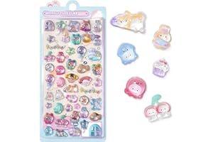 シール 可愛い 3d立体ごほうびシール 女の子 キラキラ ステッカー 手帳用 diy用 水筒用 携帯電話飾り用 手芸用品 贈り物（うさぎ）