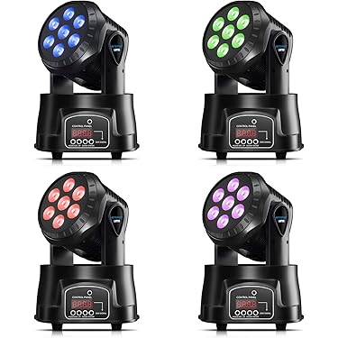 ムービングライト 舞台/演出/パーティー/カラオケ/クラブ用 (2個セット) 2コ 高輝度 ムービングライト ステージライト六色 舞台照明
