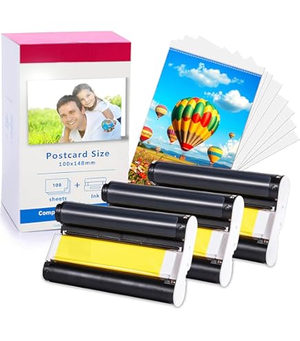 Amazon | Greencycle 4パックfor Canon kp-108inインクペーパーセット3