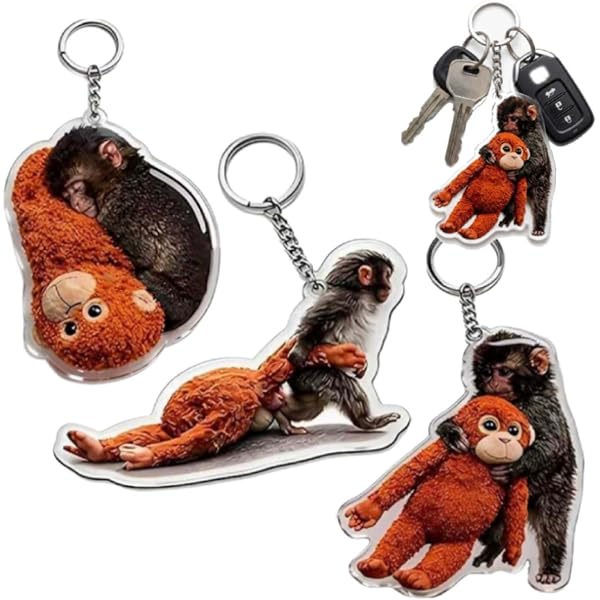 Amazon.co.jp: パンチくん・モンキーを守る アクリルキーホルダー