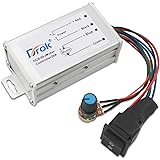 DROK モータースピードコントローラー DC 9V-60V 12V 24V 36V 48V 60Vモーターパルス幅変調レギュレータ 20A 1200W PWMモニター調速器のスイッチノブ付き ブラシモータードライバーコントロールモジュール
