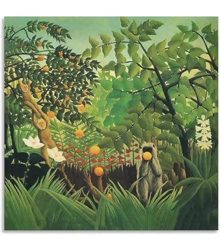 Amazon.co.jp: Genius Collections アンリ・ルソー ポスター 額付き