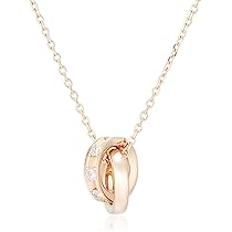 Amazon | 4℃ (ヨンドシー) ダブルループ ダイヤモンドK18ピンク