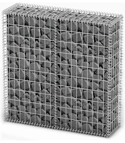 Amazon | vidaXL ガビオンバスケット 亜鉛メッキ鋼製 85x30x200 cm