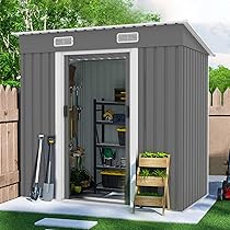 豪華な置物 Amazon | 物置 屋外 大型 スチール 倉庫 戸外収納庫 幅184