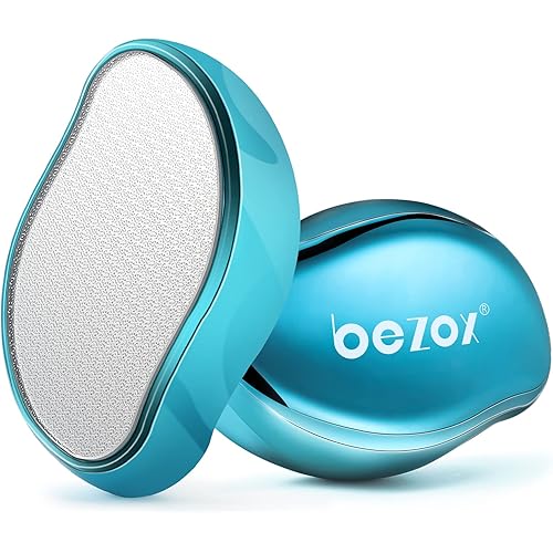 BEZOX Glass Foot File, Foot Scrubber Callus Remover for Wet and Dry Feet, Portable Handheld Sized Foot Scraper for Cracked He