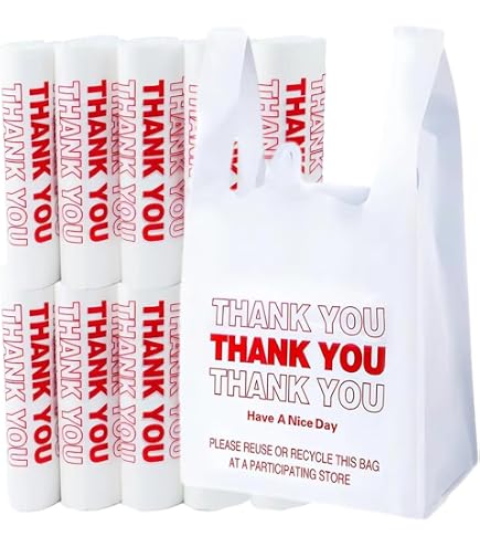 Amazon.co.jp: Copeflap 手提げ袋 ビニール袋 レジ袋 thank you 袋 