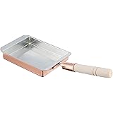 遠藤商事 TKG 銅玉子焼き 関西型 13.5cm 幅135×奥行180mm ガス火対応 質量(kg)0.68 銅の優秀な熱伝導率で、すばやい調理可能 木製ハンドル(取付必要) 業務用 BTM04013