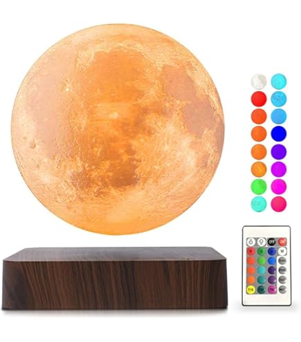 Amazon.co.jp: VGAzer ムーンランプ 3Dプリント 磁気浮揚ムーンライト