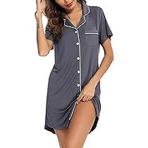 Short Sleeve Nightgowns for Women, Cute 