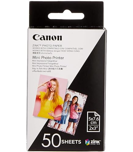 Zink Photo Paper for Canon Smartphone Printers, Pack of 100