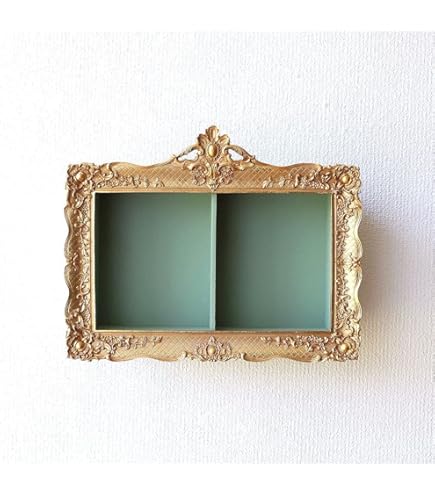 アンティーク　壁掛けコンソール　ウォールラック　壁掛け　シェルフ　ゴールド　金 Amazon｜ウォールシェルフ アンティーク ウォールデコ ウォール