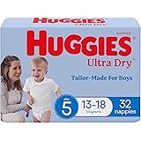 Huggies Ultra Dry Nappies Boys Size 5 (13-18kg) 32 Count