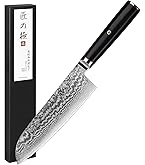 燕人の匠　ダマスカス　ETK-1500 三徳庖丁170mm ダマスカスナイフ Amazon｜よこやま 燕人の匠 ダマスカス包丁 霞流し 三徳包丁 170mm ETK