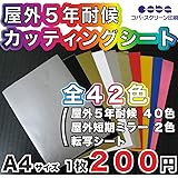 屋外５年耐候以上 カッティングシート 全４２色 Ａ4 ２００ｍｍ×３００ｍｍ 切り売り (色１７番 青)