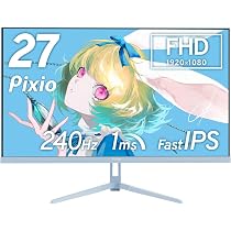 Amazon.co.jp: Pixio PX279 Wave Pastel Blue ゲーミングモニター 27
