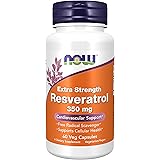 NOW Supplements, Extra Strength Resveratrol 350mg, Natural Trans Resveratrol from 700 mg Japanese Knotweed Extract, 60 Veg Ca