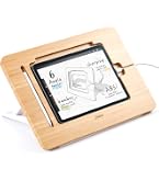 Amazon | ELEKOOCON竹製木製ipad 絵描きスタンド、鉛筆と充電ケーブル