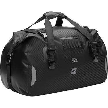 OXIZER バイクシートバッグ 完全防水仕様 大容量30L 反射ストリップ/エアバルブ付き 5秒着脱設計 耐摩耗強化 ショルダース