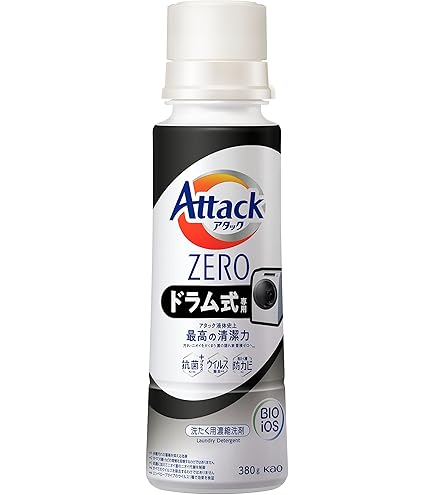 Amazon | アタック ZERO(ゼロ) 洗濯洗剤 液体 ドラム式専用 本体 380g