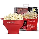【国内正規品】maruhiro ポップコーンメーカー 【電子レンジでチンするだけ/簡単折りたたみ収納/家庭用電子レンジ調理器/簡単丸洗い/シリコン製】国内メーカー(ビビットレッド)