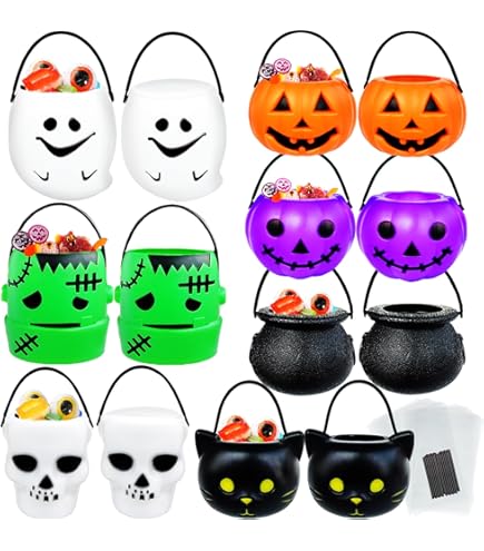 Amazon.co.jp: ハロウィンキャンディバケツ14個、ミニハロウィン
