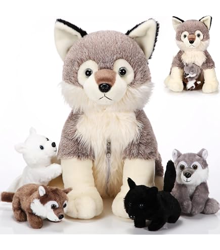 Amazon.co.jp: ホッキョクオオカミ 伏せ KOSEN(ケーセン社) 41cm
