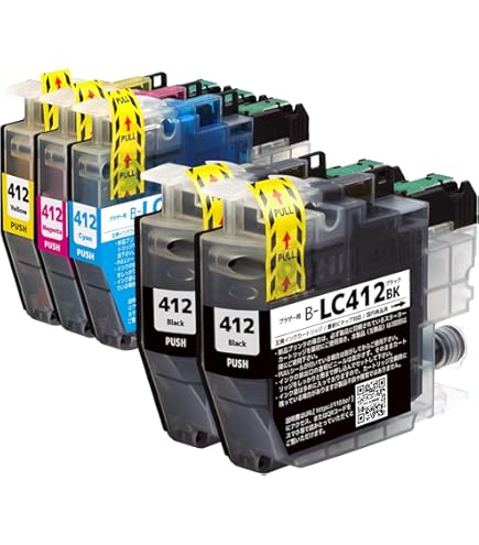 Brother LC412-4PK インクカートリッジ 4色セット　2セット Amazon.co.jp: ブラザー インク LC412-4PK 4色セット インク