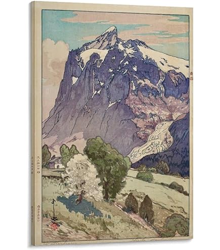 Amazon.co.jp: 吉田博 剣山の朝 版画 大判ポスターサイズ 50×33.8cm