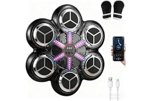 HUAJUN 音楽ボクシングマシン ミュージック ボクシング 音楽再生 グローブ付き ライト付き ボクシングのおもちゃ 壁掛 大人も子供も楽しめブルートゥース音楽 リズムに合わせたライト スポーツ 練習用具 フィットネス ダイエット ボクシング愛好家