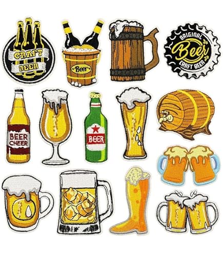 Amazon.co.jp: ビール 刺繍パッチ ワッペン アップリケ アイロン