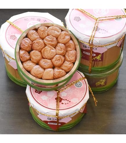 年末年始セール【梅】 Amazon | 【 福梅本舗 】厳選紀州南高梅 梅干し【木樽1.2kg】個包装 木