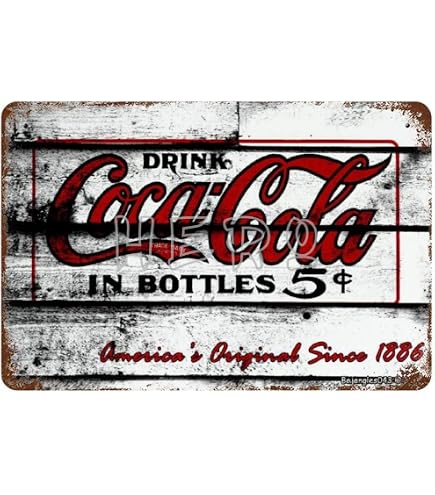 Amazon.co.jp: ブリキ看板 コカ・コーラ est.1886 : 文房具・オフィス用品
