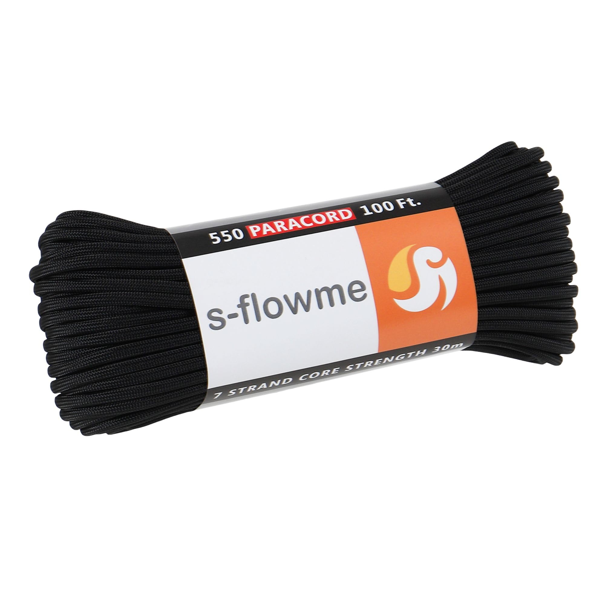 スフローム(s-flowme) パラコード 7芯 4mm x 30m 全86色 耐荷重 250kg クラフト パラコード アクセサリー アウトドア キャンプ テント タープ 用固定用紐 ガイロープ ロープ