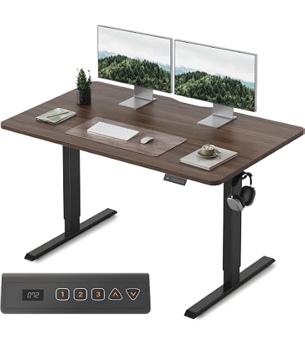 Amazon | FEZIBO 電動 昇降デスク スタンディングデスク 幅160cm 奥行 