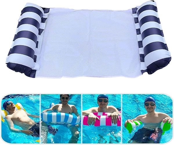 Float Bed for Adults Water Hammock Water Floating Sofa Float Mat Lounge Chair Water Play Boat Heat Countermeasure Pool Sea Bathing Sunbathing Water Play Beach Leisure 120*70CM - 1