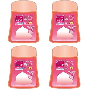 【医薬部外品】ミューズ ノータッチ 泡 ハンドソープ 詰め替え グレープフルーツの香り (250ml×4個セット 約1000回分) 殺菌 消毒 専用自動ディスペンサー用 保湿成分配合 お徳用 まとめ買いセット