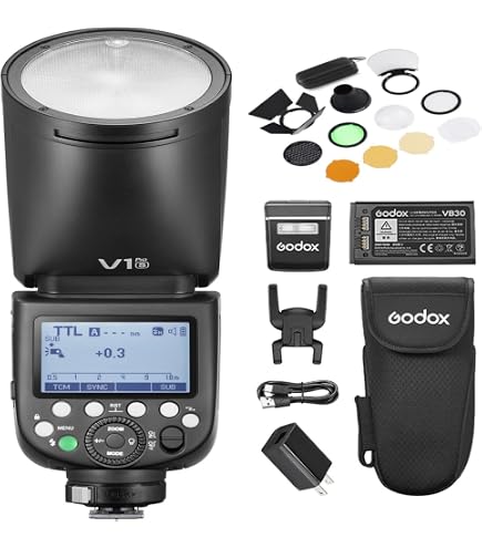 Amazon | 【GODOX正規代理店】GODOX V1Pro-S リチウムイオン丸頭カメラ