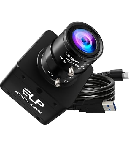 ELP 5MP USB Webカメラ 10倍光学ズーム グローバルシャッター Amazon.co.jp: ELP 高速グローバルシャッターUSB3.0ズームカメラ、720P