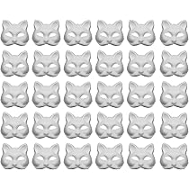 Amazon.co.jp: [Famimueno] 狐 猫 お面 マスク コスプレ ペイント 仮面