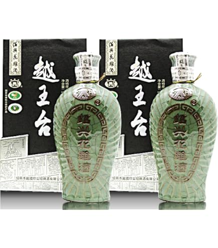 Amazon.co.jp: 越王台 陳年20年花彫酒 (青磁) 500ml : 食品・飲料・お酒