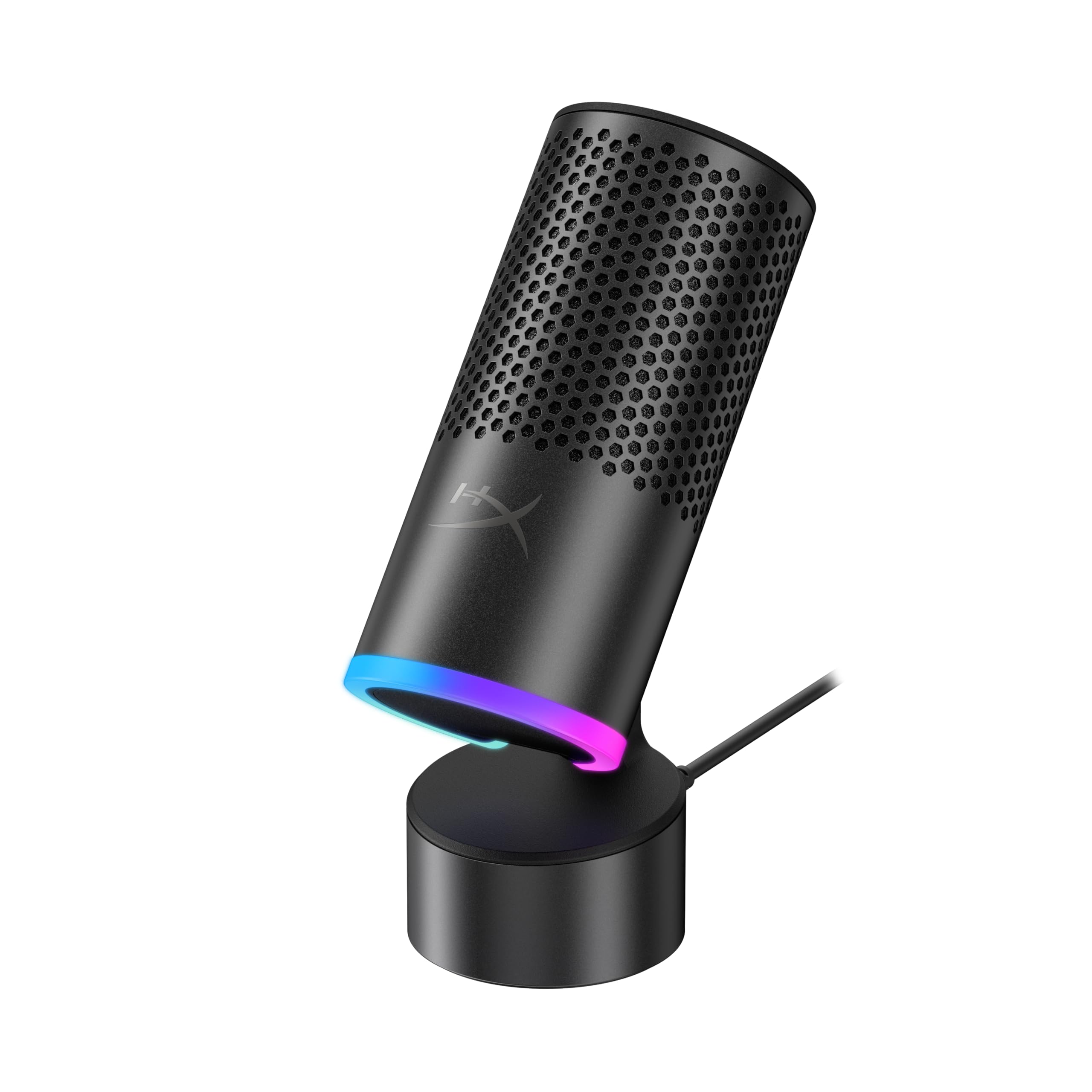 HyperX SoloCast 2 Pro デュアルコンデンサーマイク カーディオイド指向性 日本正規代理店 C96GRAA | USB-C to USB-A,3.5mmオーディオ出力,タップミュート, 防振サスペンション,内蔵ポップフィルター,ダイ