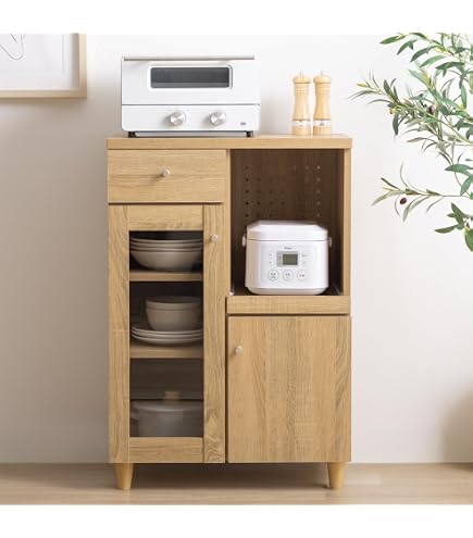 Amazon｜家具350 Plum プラム レンジ台 レンジボード 食器棚 収納