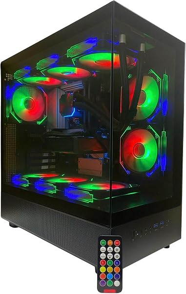 DARUMA-PC Gaming PC Desktop PC (Core i7 14700F / 32GB Memory, 1TB SSD/RTX 5060 8GB / Windows 11 Home Wireless LAN Water Cooling CPU Cooler Video Editing Game) WiFi 6 + Bluetooth - 1