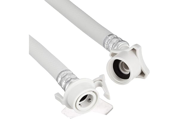 SANEI PT17-1X-1 Washing Machine Water Supply Hose, Fully Automatic, No Main Opening, One-Touch Connection, 3.3 ft (1 m) G3/4
