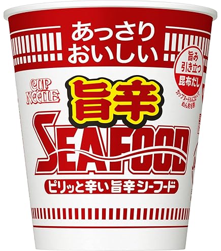 Amazon.co.jp: とんがらし麺 うま辛海鮮チゲ [うま辛練り込み麺] 日清