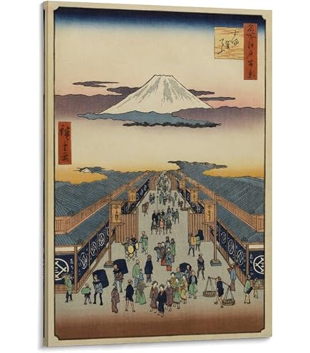 Amazon.co.jp: 歌川広重 花鳥短冊傑作集 24枚揃 読売新聞 複製 浮世絵